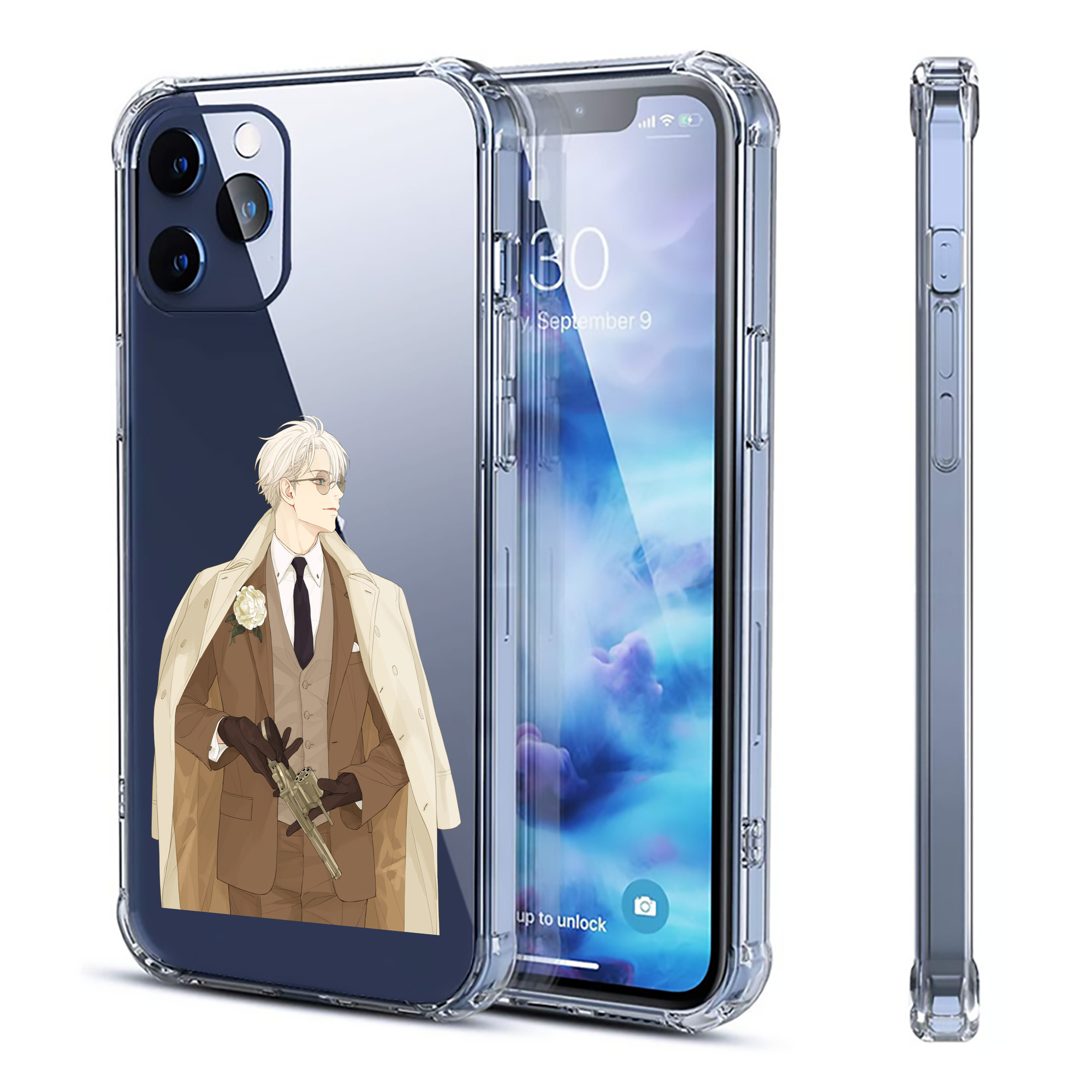 （画像用） 呪術廻戦 Jujutsu Kaisen 【iPhone 12シリーズ対応】透明スマホケース（クリアソフトケース）